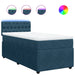 Pat box spring cu saltea, albastru, 90x200 cm, catifea - WALTI WALTI