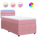 Pat box spring cu saltea, roz, 90x200 cm, catifea - WALTI WALTI