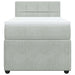 Pat box spring cu saltea, gri deschis, 90x200 cm, catifea - WALTI WALTI