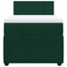 Pat box spring cu saltea, verde închis, 90x200 cm, catifea - WALTI WALTI