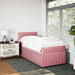 Pat box spring cu saltea, roz, 90x200 cm, catifea - WALTI WALTI