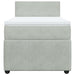 Pat box spring cu saltea, gri deschis, 100x200 cm, catifea - WALTI WALTI