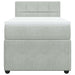 Pat box spring cu saltea, gri deschis, 100x200 cm, catifea - WALTI WALTI