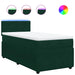 Pat box spring cu saltea, verde închis, 100x200 cm, catifea - WALTI WALTI