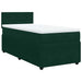Pat box spring cu saltea, verde închis, 100x200 cm, catifea - WALTI WALTI