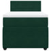 Pat box spring cu saltea, verde închis, 100x200 cm, catifea - WALTI WALTI