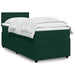 Pat box spring cu saltea, verde închis, 100x200 cm, catifea - WALTI WALTI
