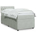 Pat box spring cu saltea, gri deschis, 100x200 cm, catifea - WALTI WALTI