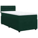 Pat box spring cu saltea, verde închis, 100x200 cm, catifea - WALTI WALTI
