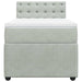 Pat box spring cu saltea, gri deschis, 100x200 cm, catifea - WALTI WALTI