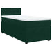 Pat box spring cu saltea, verde închis, 100x200 cm, catifea - WALTI WALTI
