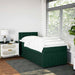 Pat box spring cu saltea, verde închis, 100x200 cm, catifea - WALTI WALTI