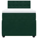 Pat box spring cu saltea, verde închis, 100x200 cm, catifea - WALTI WALTI