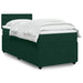 Pat box spring cu saltea, verde închis, 100x200 cm, catifea - WALTI WALTI
