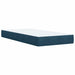 Pat box spring cu saltea, albastru, 100x200 cm, catifea - WALTI WALTI