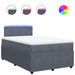 Pat box spring cu saltea, gri închis, 120x190 cm, catifea - WALTI WALTI