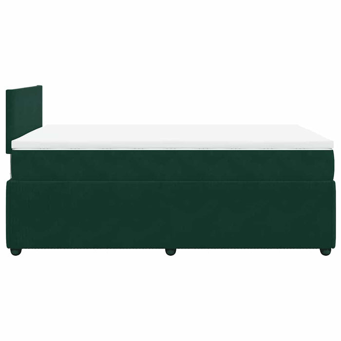 Pat box spring cu saltea, verde închis, 120x190 cm, catifea - WALTI WALTI