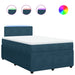Pat box spring cu saltea, albastru, 120x190 cm, catifea - WALTI WALTI