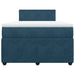 Pat box spring cu saltea, albastru, 120x190 cm, catifea - WALTI WALTI