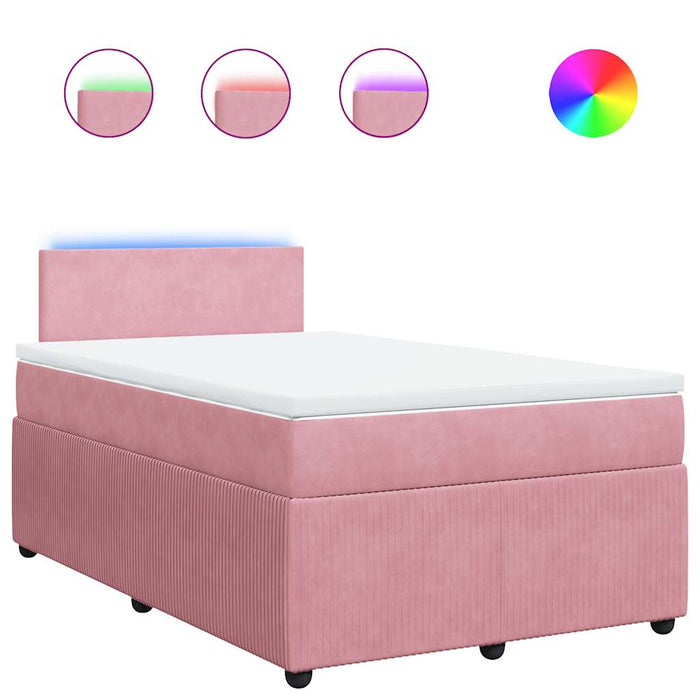 Pat box spring cu saltea, negru, 120x190 cm, catifea - WALTI WALTI