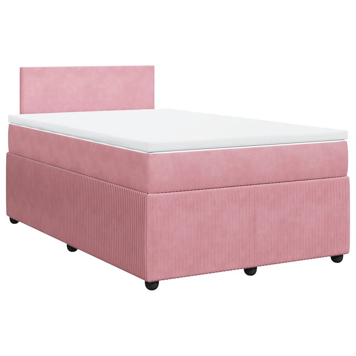 Pat box spring cu saltea, negru, 120x190 cm, catifea - WALTI WALTI