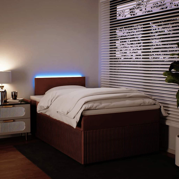 Pat box spring cu saltea, negru, 120x190 cm, catifea - WALTI WALTI