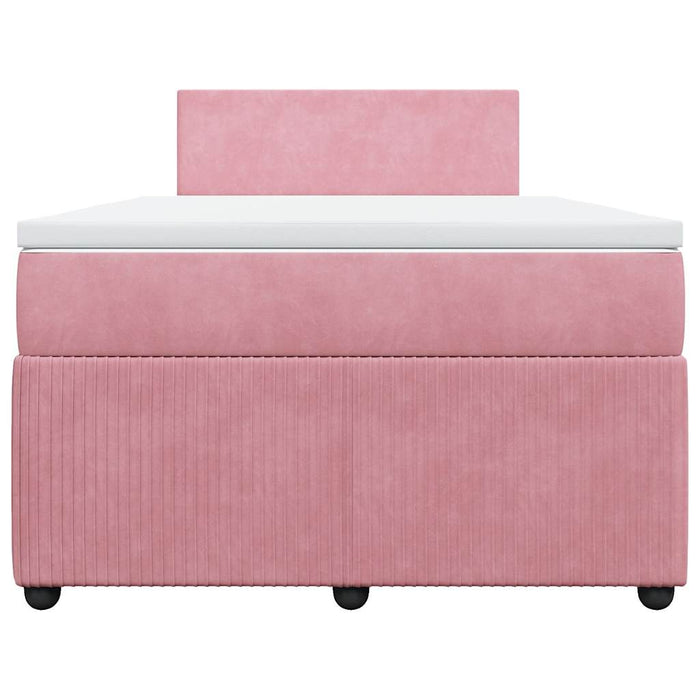 Pat box spring cu saltea, negru, 120x190 cm, catifea - WALTI WALTI
