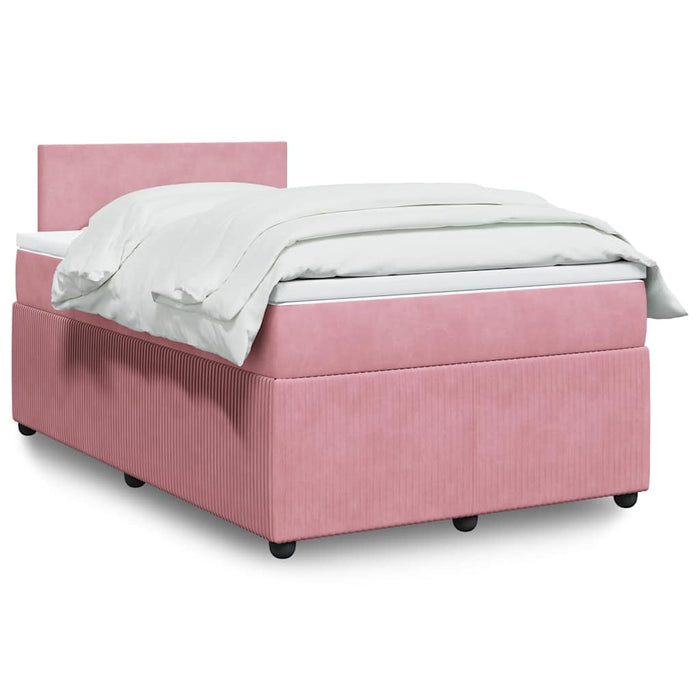 Pat box spring cu saltea, negru, 120x190 cm, catifea - WALTI WALTI