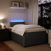 Pat box spring cu saltea, gri închis, 120x190 cm, catifea - WALTI WALTI