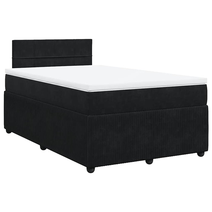 Pat box spring cu saltea, negru, 120x190 cm, catifea - WALTI WALTI
