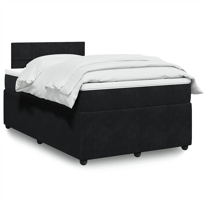 Pat box spring cu saltea, negru, 120x190 cm, catifea - WALTI WALTI