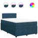 Pat box spring cu saltea, albastru, 120x190 cm, catifea - WALTI WALTI