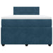 Pat box spring cu saltea, albastru, 120x190 cm, catifea - WALTI WALTI