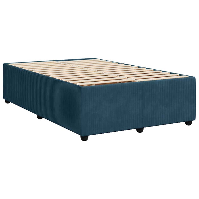 Pat box spring cu saltea, albastru, 120x190 cm, catifea - WALTI WALTI
