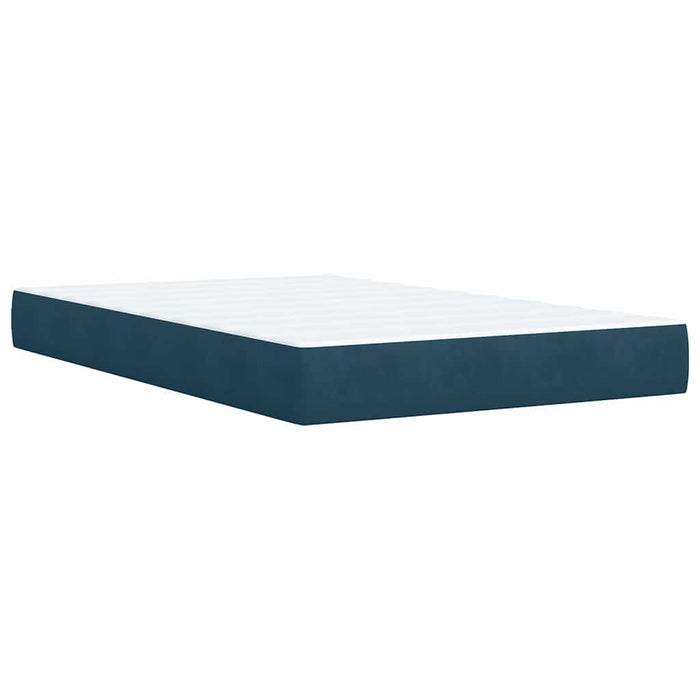 Pat box spring cu saltea, albastru, 120x190 cm, catifea - WALTI WALTI