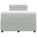 Pat box spring cu saltea, gri deschis, 120x190 cm, catifea - WALTI WALTI