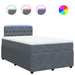 Pat box spring cu saltea, gri închis, 120x190 cm, catifea - WALTI WALTI