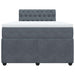 Pat box spring cu saltea, gri închis, 120x190 cm, catifea - WALTI WALTI