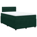 Pat box spring cu saltea, verde închis, 120x190 cm, catifea - WALTI WALTI