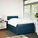 Pat box spring cu saltea, albastru, 120x190 cm, catifea - WALTI WALTI