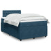 Pat box spring cu saltea, albastru, 120x190 cm, catifea - WALTI WALTI