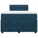 Pat box spring cu saltea, albastru, 120x190 cm, catifea - WALTI WALTI