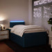 Pat box spring cu saltea, albastru, 120x190 cm, catifea - WALTI WALTI