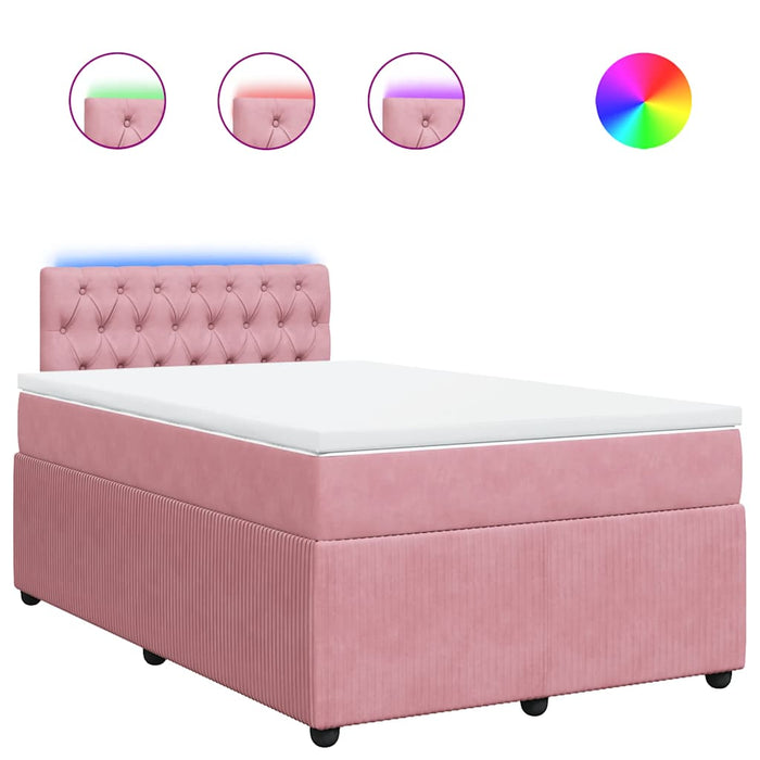 Pat box spring cu saltea, negru, 120x190 cm, catifea - WALTI WALTI