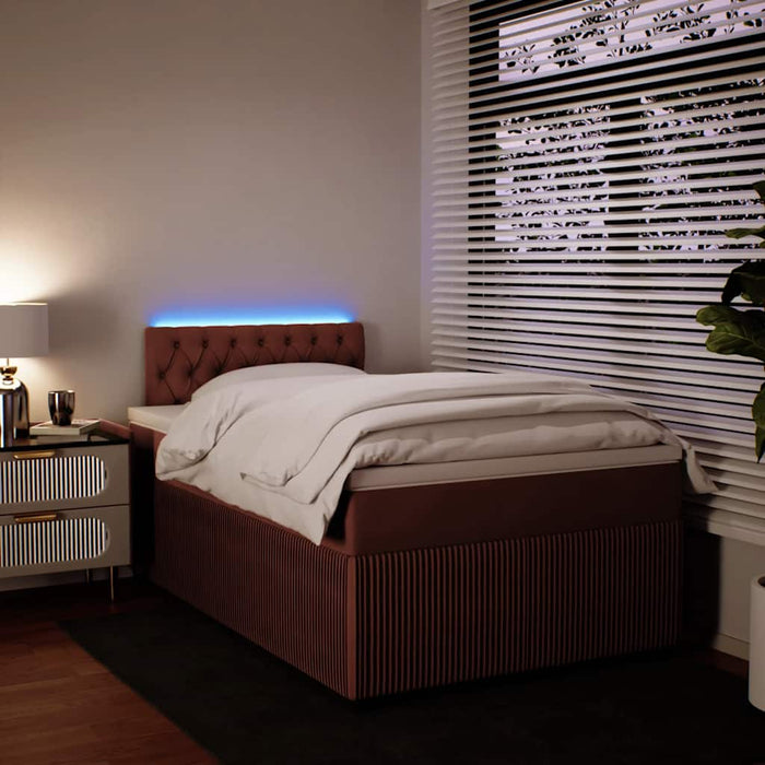 Pat box spring cu saltea, negru, 120x190 cm, catifea - WALTI WALTI