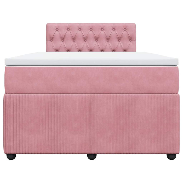 Pat box spring cu saltea, negru, 120x190 cm, catifea - WALTI WALTI