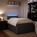Pat box spring cu saltea, gri închis, 120x190 cm, catifea - WALTI WALTI