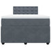 Pat box spring cu saltea, gri închis, 120x190 cm, catifea - WALTI WALTI