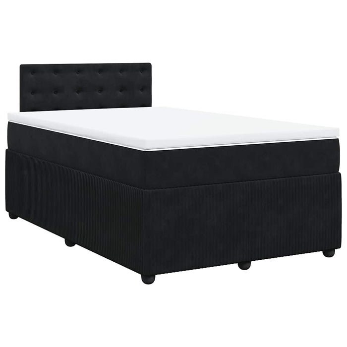 Pat box spring cu saltea, negru, 120x190 cm, catifea - WALTI WALTI
