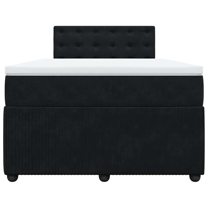 Pat box spring cu saltea, negru, 120x190 cm, catifea - WALTI WALTI